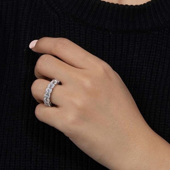 Sterling silver radiant cut ring size 5 - Picture 4 of 7